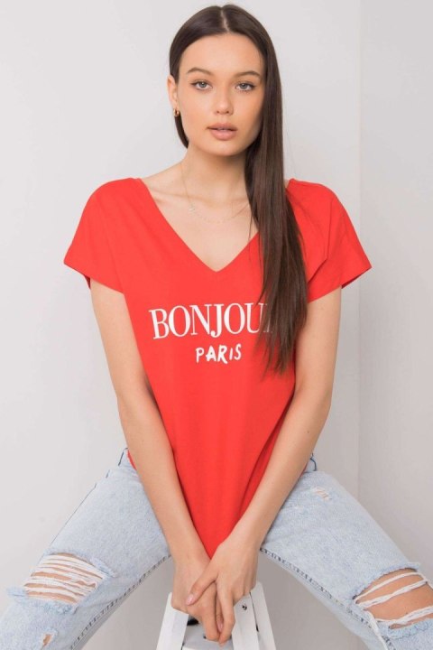 T-shirt Damski Model FA-TS-7142.37P Red - Fancy T-shirt Damski Model FA-TS-7142.37P Red - Fancy
