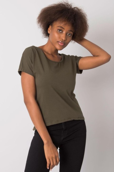 T-shirt Damski Model RV-TS-4693.68 Khaki - BFG T-shirt Damski Model RV-TS-4693.68 Khaki - BFG