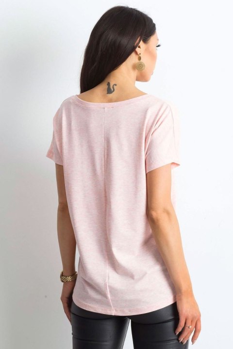 T-shirt Damski Model RV-TS-4832.02P Light Pink - BFG T-shirt Damski Model RV-TS-4832.02P Light Pink - BFG