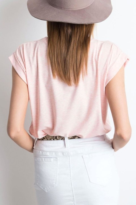 T-shirt Damski Model RV-TS-4833.90P Light Pink - BFG T-shirt Damski Model RV-TS-4833.90P Light Pink - BFG