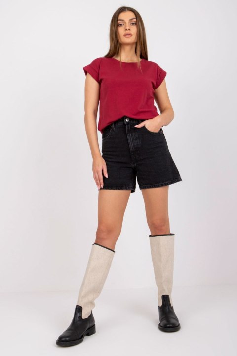 T-shirt Damski Model RV-TS-4833.91P Bordo - BFG T-shirt Damski Model RV-TS-4833.91P Bordo - BFG