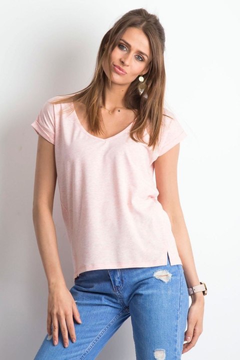 T-shirt Damski Model RV-TS-4839.34P Light Pink - BFG T-shirt Damski Model RV-TS-4839.34P Light Pink - BFG