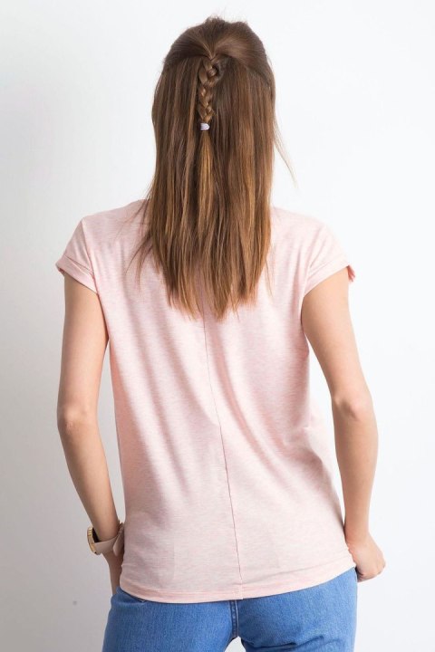 T-shirt Damski Model RV-TS-4839.34P Light Pink - BFG T-shirt Damski Model RV-TS-4839.34P Light Pink - BFG