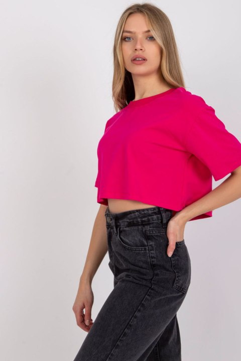 T-shirt Damski Model RV-TS-7541.06 Fuksja - BFG T-shirt Damski Model RV-TS-7541.06 Fuksja - BFG