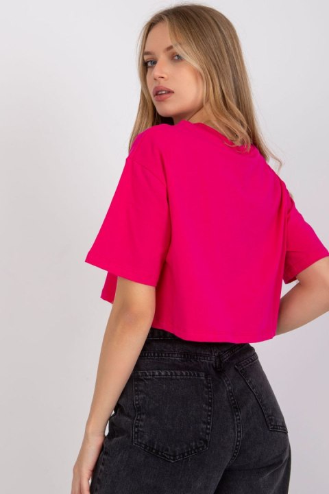 T-shirt Damski Model RV-TS-7541.06 Fuksja - BFG T-shirt Damski Model RV-TS-7541.06 Fuksja - BFG