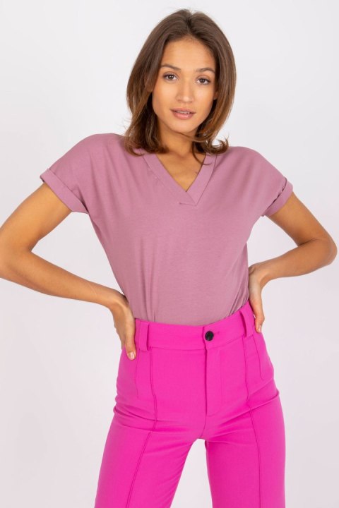 T-shirt Damski Model RV-TS-7666.19 Dark Pink - BFG T-shirt Damski Model RV-TS-7666.19 Dark Pink - BFG