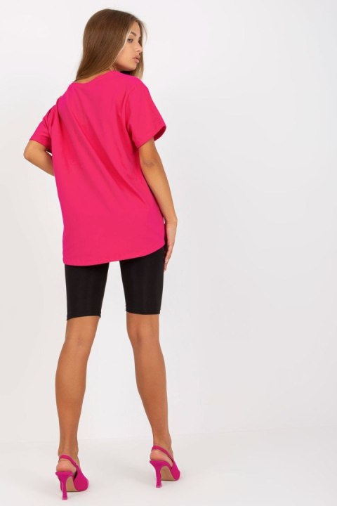 T-shirt Damski Model RV-TS-8047.57P Fuksja - BFG T-shirt Damski Model RV-TS-8047.57P Fuksja - BFG