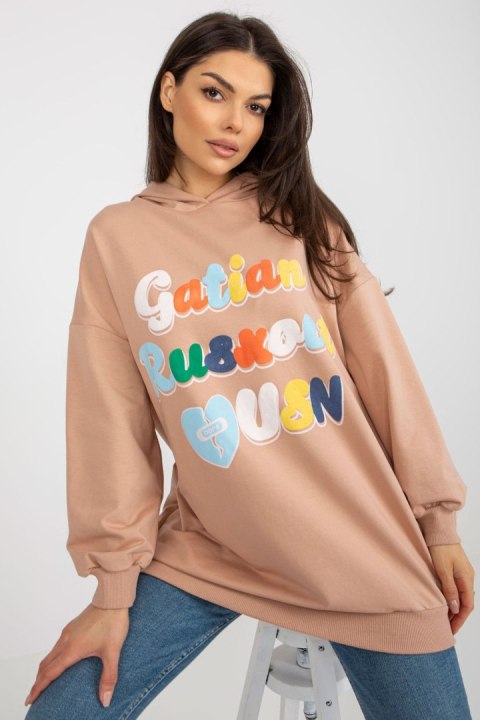 Bluza Damska Model FA-BL-8117.48 Camel - Fancy Bluza Damska Model FA-BL-8117.48 Camel - Fancy