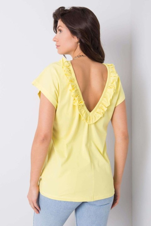 Bluzka Model FA-BZ-6299.01P Light Yellow - Fancy Bluzka Model FA-BZ-6299.01P Light Yellow - Fancy