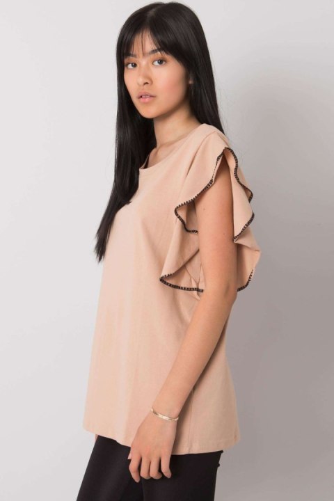 Bluzka Model FA-BZ-7063.53P Beige - Fancy Bluzka Model FA-BZ-7063.53P Beige - Fancy