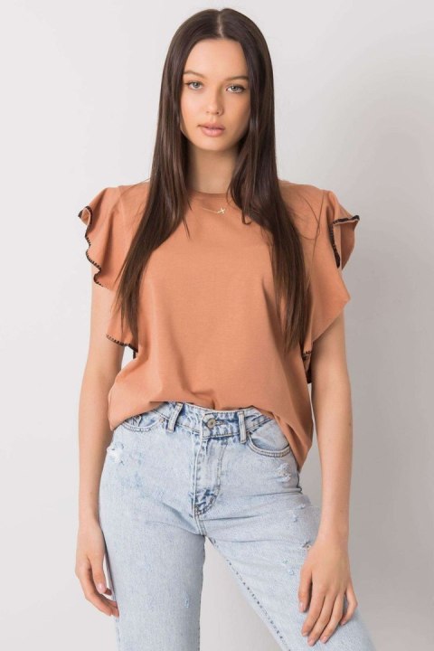 Bluzka Model FA-BZ-7063.53P Camel - Fancy Bluzka Model FA-BZ-7063.53P Camel - Fancy