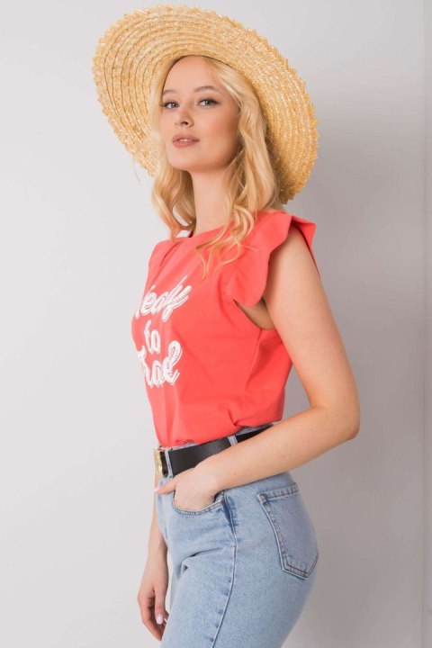Bluzka Model FA-BZ-7191.10P Coral - Fancy Bluzka Model FA-BZ-7191.10P Coral - Fancy