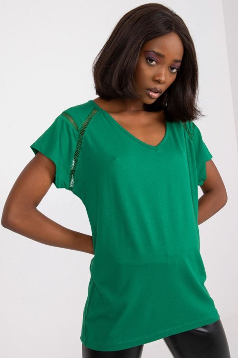 Bluzka Model FA-BZ-7237.40P Dark Green - Fancy Bluzka Model FA-BZ-7237.40P Dark Green - Fancy