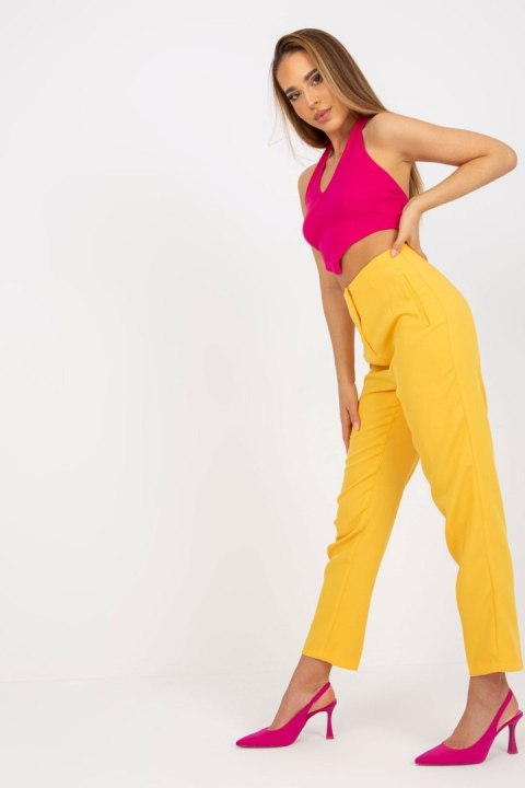 Spodnie Damskie Model BR-SP-219.71 Dark Yellow - Xsapienza Spodnie Damskie Model BR-SP-219.71 Dark Yellow - Xsapienza