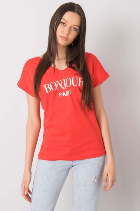 T-shirt Damski Model FA-TS-7142.37P Red - Fancy T-shirt Damski Model FA-TS-7142.37P Red - Fancy