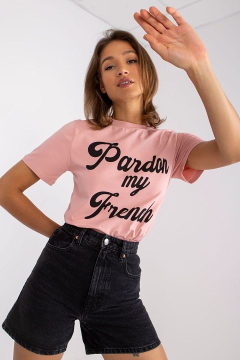 T-shirt Damski Model FA-TS-7677.91P Light Pink - Fancy T-shirt Damski Model FA-TS-7677.91P Light Pink - Fancy