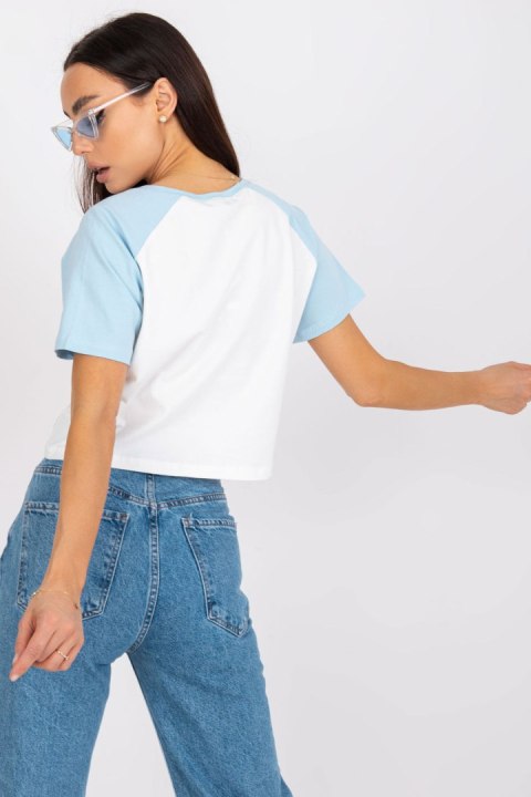 T-shirt Damski Model FA-TS-7708.44 White/Blue - Fancy T-shirt Damski Model FA-TS-7708.44 White/Blue - Fancy
