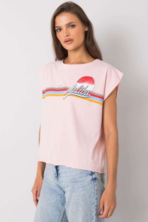 Tshirt Damski Model FA-BZ-7139.73P Light Pink - Fancy Tshirt Damski Model FA-BZ-7139.73P Light Pink - Fancy
