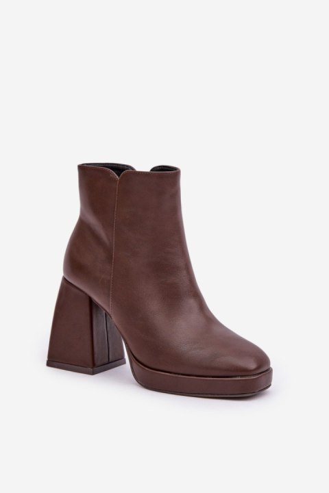 Botki Model Selarae LQ-48 Dark Brown - Step in style Botki Model Selarae LQ-48 Dark Brown - Step in style