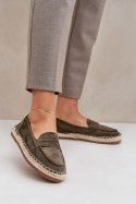 Espadryle Model Shilova LT33-01 Dark Green - Step in style