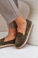 Espadryle Model Shilova LT33-01 Dark Green - Step in style