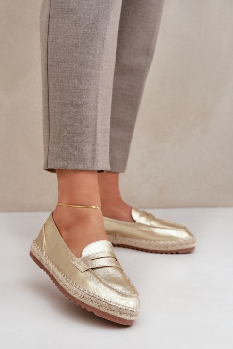 Espadryle Model Shilova LT33-01 Gold - Step in style Espadryle Model Shilova LT33-01 Gold - Step in style