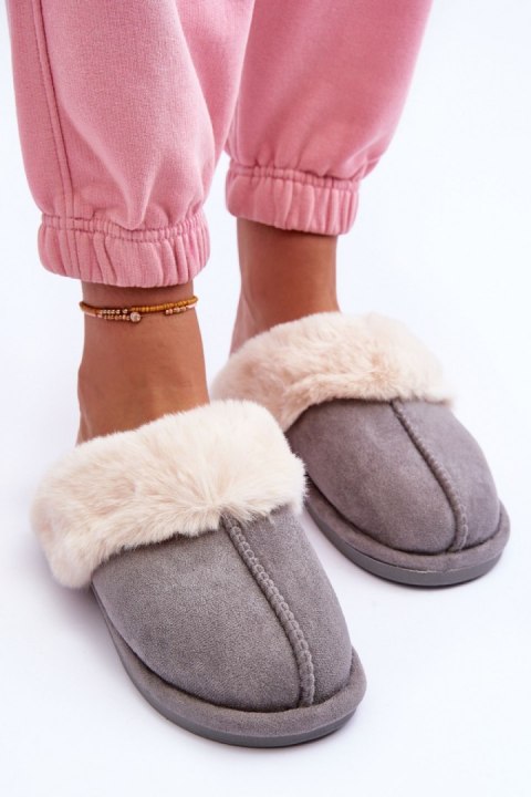 Kapcie Model Pinky BO-609 Grey - Step in style Kapcie Model Pinky BO-609 Grey - Step in style