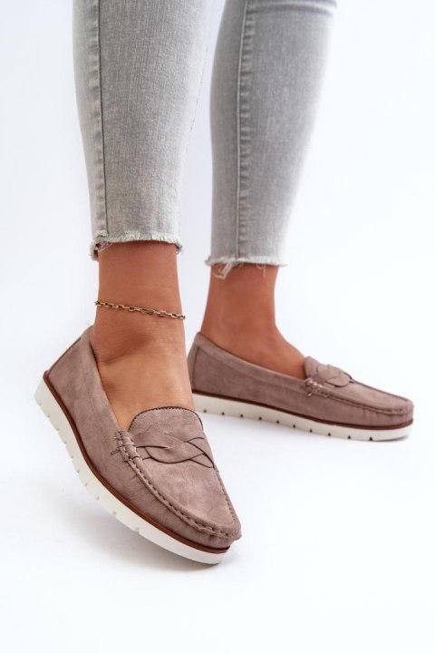 Mokasyny Model Nestalia 834280 Dark Beige - Step in style Mokasyny Model Nestalia 834280 Dark Beige - Step in style