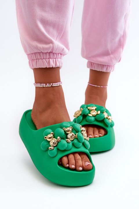 Sandał Klapki Model Bremavia BG181 Green - Step in style Sandał Klapki Model Bremavia BG181 Green - Step in style