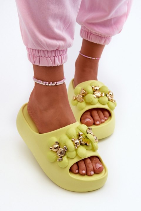 Sandał Klapki Model Bremavia BG181 Limonka - Step in style Sandał Klapki Model Bremavia BG181 Limonka - Step in style