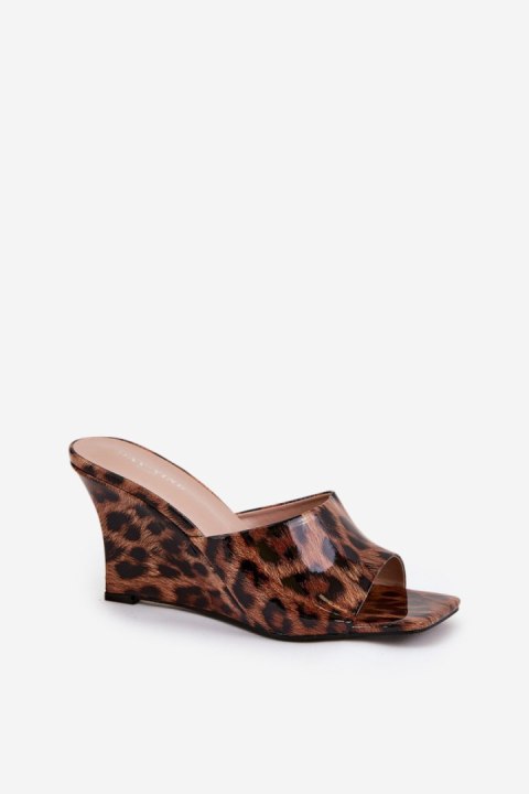 Sandał Klapki Model Nelithin BD121 Brown Panterka - Step in style Sandał Klapki Model Nelithin BD121 Brown Panterka - Step in style