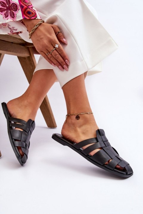 Sandał Klapki Model Reyna 2522-1 Black - Step in style Sandał Klapki Model Reyna 2522-1 Black - Step in style