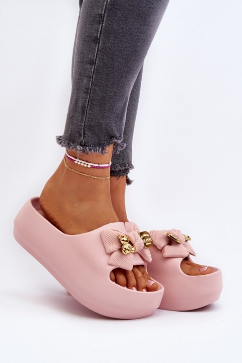 Sandał Klapki Model Salessa BG155 Pink - Step in style Sandał Klapki Model Salessa BG155 Pink - Step in style