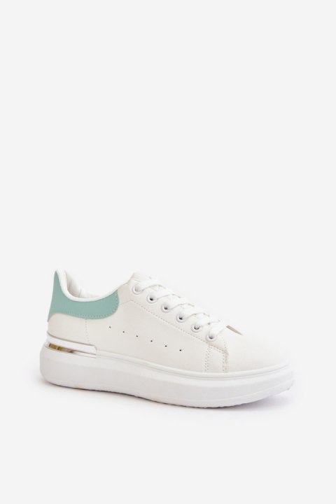 Trampki Model Nevelena JDJ-18 White/Green - Step in style Trampki Model Nevelena JDJ-18 White/Green - Step in style
