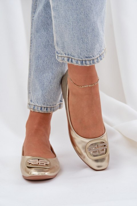 Baleriny Model Ainoria ZA58P Gold - Step in style Baleriny Model Ainoria ZA58P Gold - Step in style