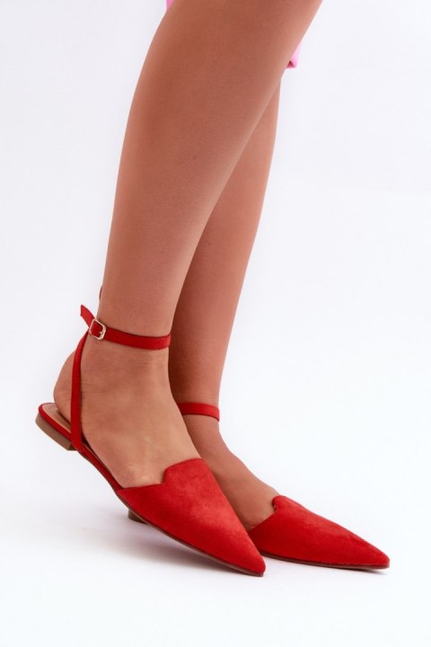 Baleriny Model Ellesara JH265 Red - Step in style Baleriny Model Ellesara JH265 Red - Step in style
