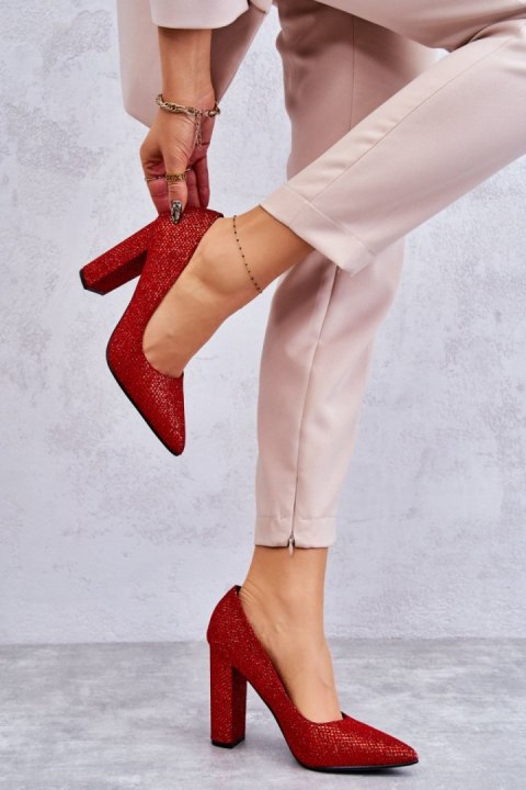 Czółenka Model Elmira R1D3226-47 Red - Step in style Czółenka Model Elmira R1D3226-47 Red - Step in style