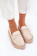 Mokasyny Model Wilamla 100-368 Beige Zamsz - Step in style