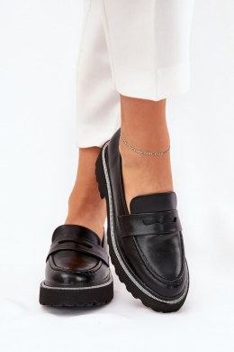 Mokasyny Model Wilamla 100-368 Black Skóra - Step in style