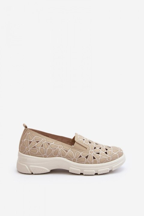 Półbuty Model Emilei 23PB02-5592 Beige - Step in style Półbuty Model Emilei 23PB02-5592 Beige - Step in style