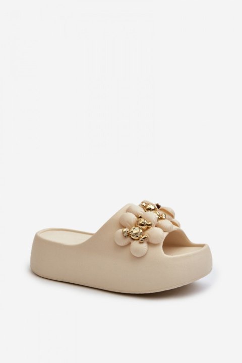 Sandał Klapki Model Bremavia Bg181 Light Beige - Step in style Sandał Klapki Model Bremavia Bg181 Light Beige - Step in style