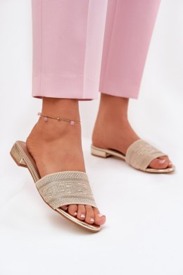 Sandał Klapki Model Fexxy 8076 Gold - Step in style