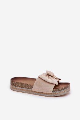 Sandał Klapki Model Lenela M535 Beige - Step in style