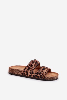 Sandał Klapki Model Sercele THS-141 Brown Panterka - Step in style