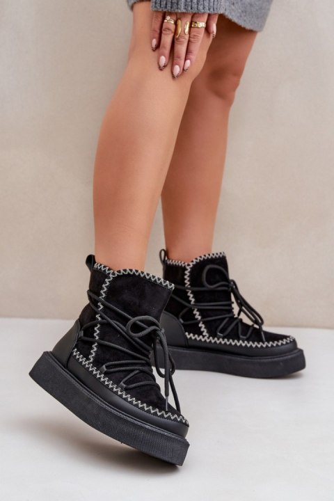 Śniegowce Model Naleris MD1094-1 Black - Step in style Śniegowce Model Naleris MD1094-1 Black - Step in style