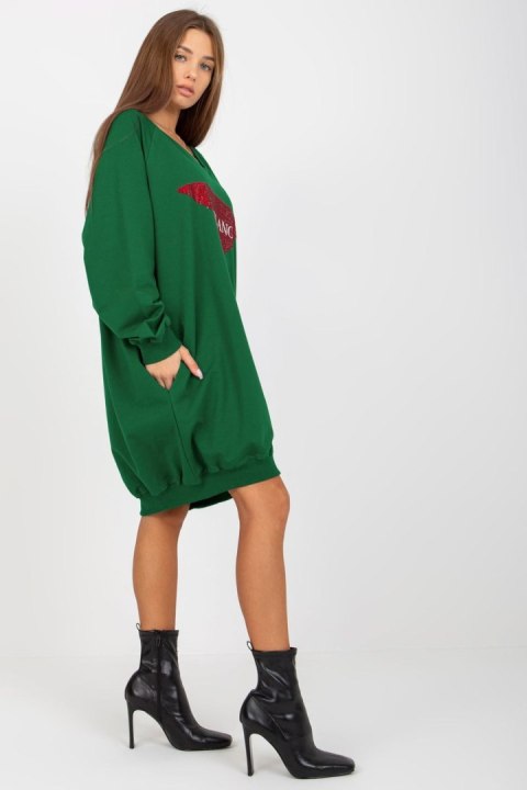 Bluza Damska Model VI-BL-3113.73P Dark Green - Factory Price Bluza Damska Model VI-BL-3113.73P Dark Green - Factory Price