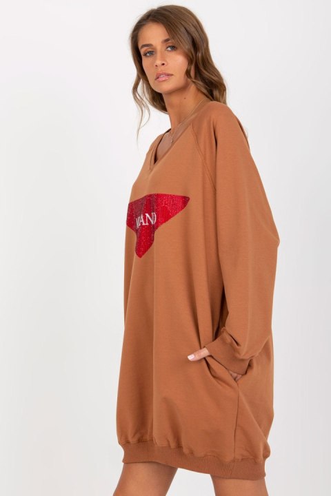 Bluza Damska Model VI-BL-3113.73P Light Brown - Factory Price Bluza Damska Model VI-BL-3113.73P Light Brown - Factory Price