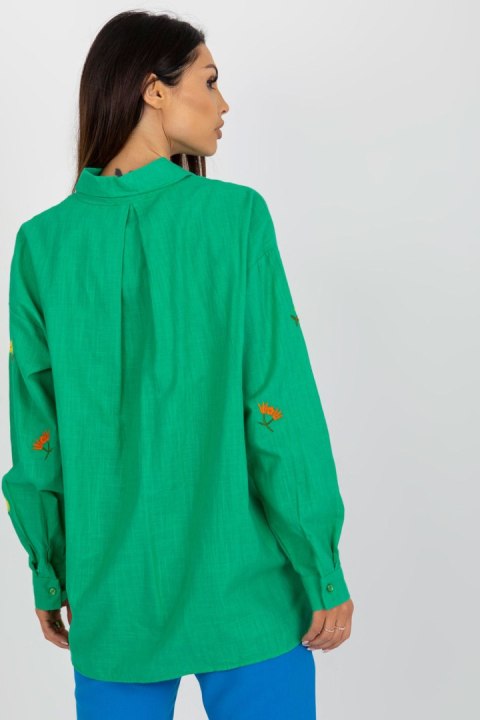 Koszula Damska Model TO-KS-7121.08P Green - Factory Price Koszula Damska Model TO-KS-7121.08P Green - Factory Price