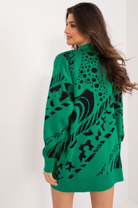 Sweter Damski Model BA-SW-12038.20 Black/Green - Badu Sweter Damski Model BA-SW-12038.20 Black/Green - Badu