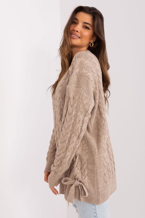 Sweter Damski Model BA-SW-8027.46P Dark Beige - Badu Sweter Damski Model BA-SW-8027.46P Dark Beige - Badu
